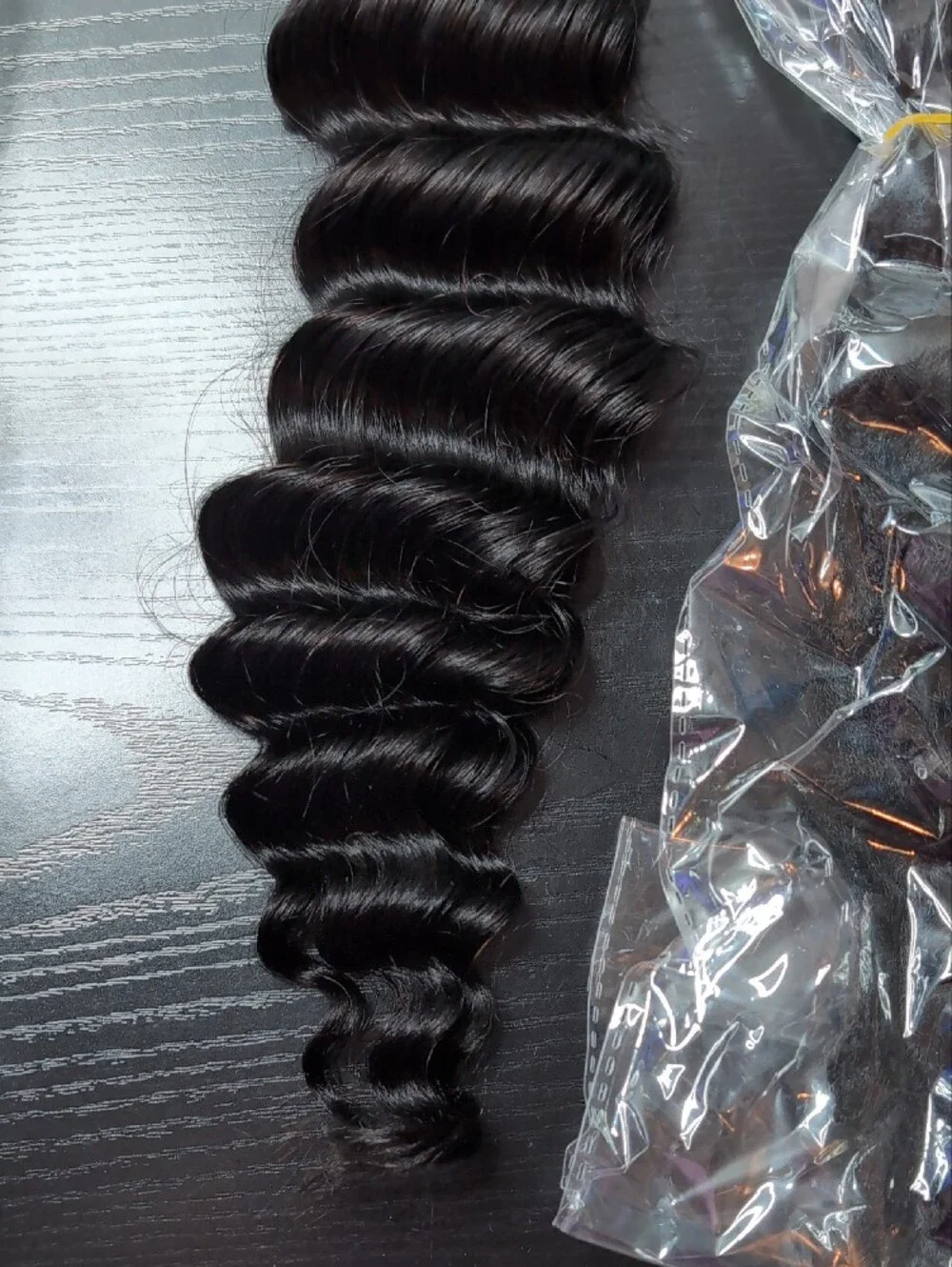 18 Inch 120 G 100 Strands Deep Wave Feather Crochet Human Hair 1B Natural Black